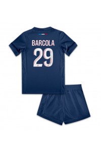 Fotbalové Dres Paris Saint-Germain Bradley Barcola #29 Dětské Domácí Oblečení 2024-25 Krátký Rukáv (+ trenýrky)